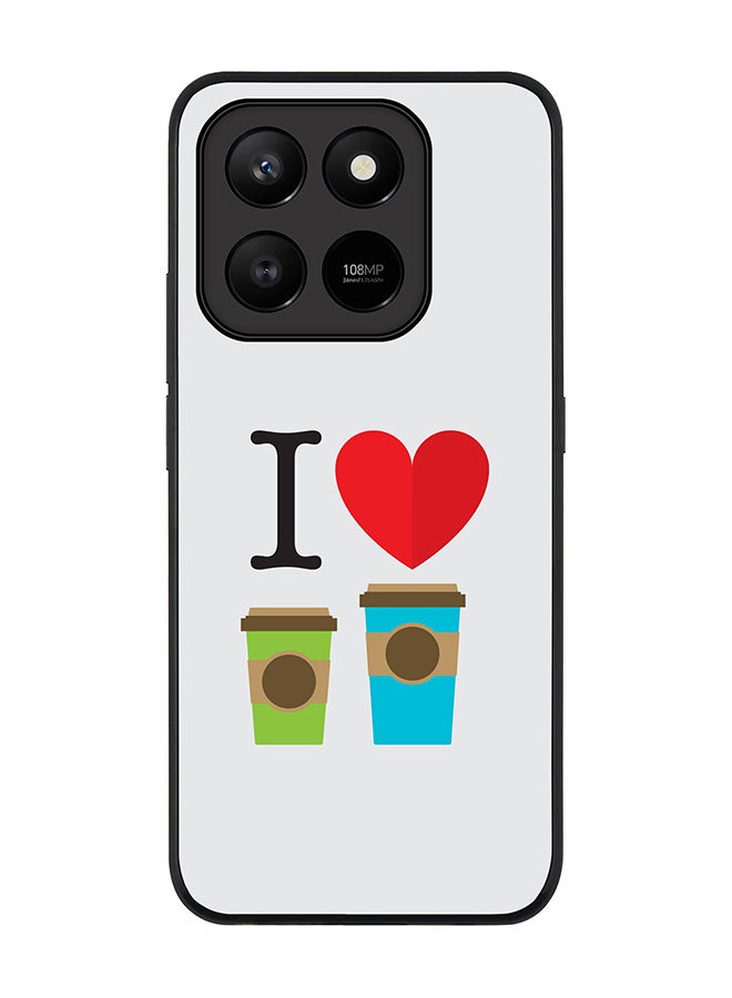 For Honor X7d 4G / X7d 5G / 400 Smart Case,Slim fit Camera Protection, Shockproof Thin Phone cover  - I Love Coffee